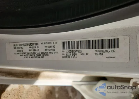 2013 Dodge Avenger Se z USA, uszkodzony, nr VIN 1C3CDZAB4DN773220